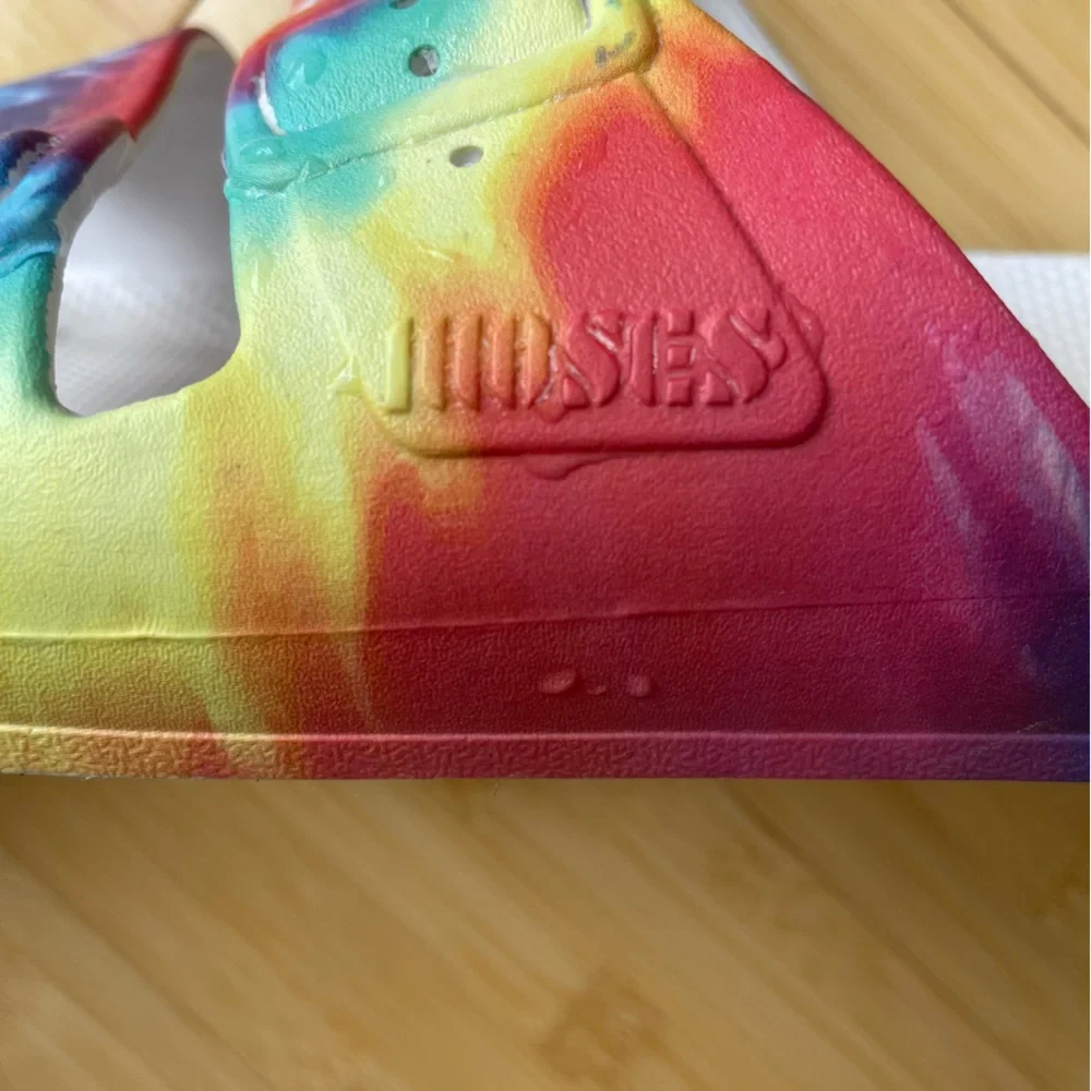 FREEDOM MOSES 2 Band Slide Sandals Hendrix Tie Dye Size 8